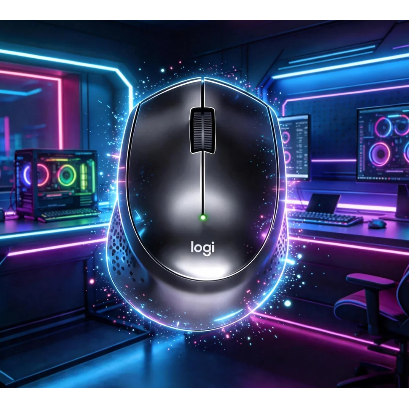 Logitech M331 Wireless Mouse Silent Plus (ฺBlack) เมาส์ไร้สาย เสียงคลิกเบา สีดำ ของแท้ ประกันศูนย์ 1