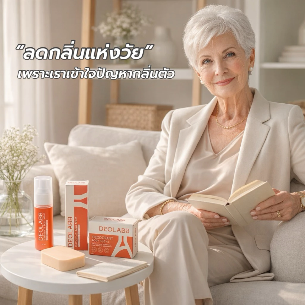 สบู่ลดกลิ่นแห่งวัย 40+ ลดกลิ่นแก่ สารสกัดจากลูกพลับญี่ปุ่น [ DEOLABB ดีโอแล็บ ]
