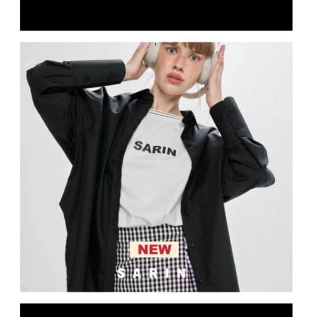 Sarin HERR shirt เสื้อเชิ้ต สีดำ ดีเทลใหม่