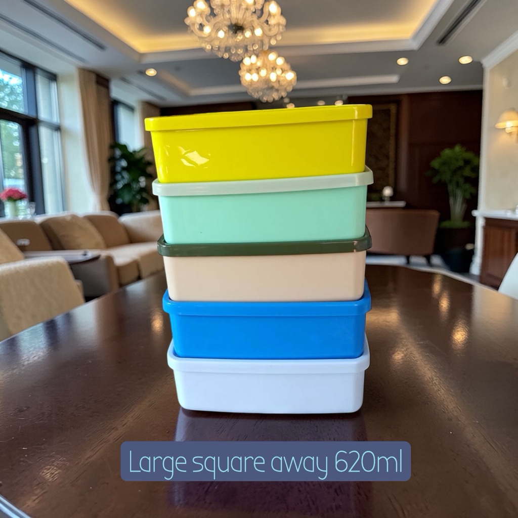 Tupperware รุ่น Large Square Away (1) 620ml กระปุกใส่อาหาร ไร้สาร BPA