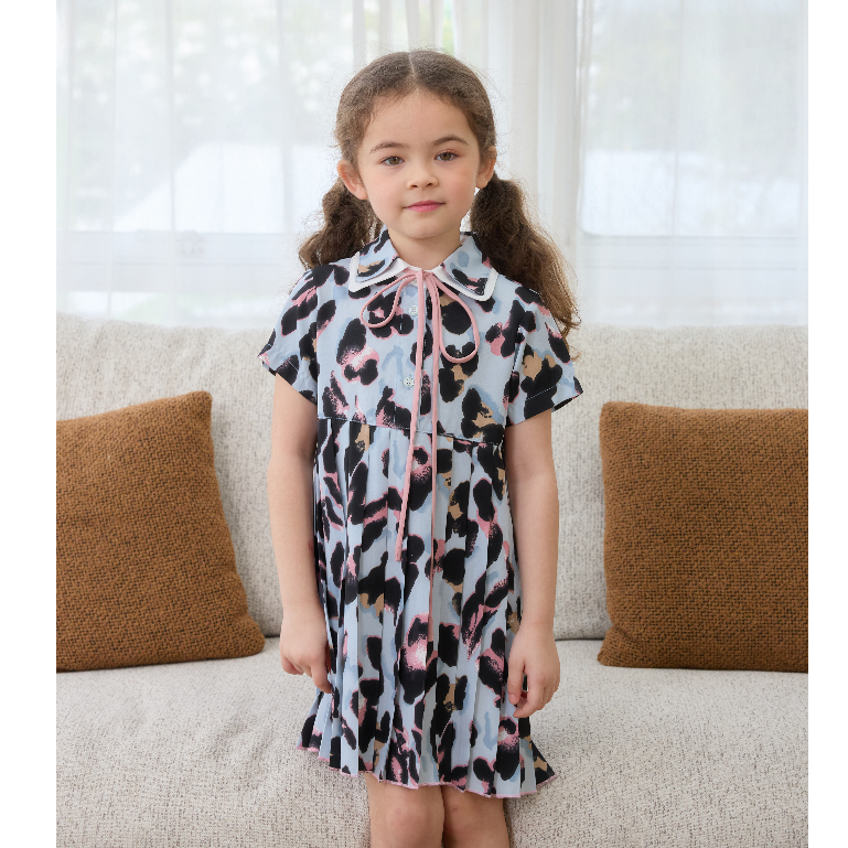 VACAY INDEED / Mini Always Dress ลาย Gentle Leopard เดรสเด็กผู้หญิง / พร้อมส่ง