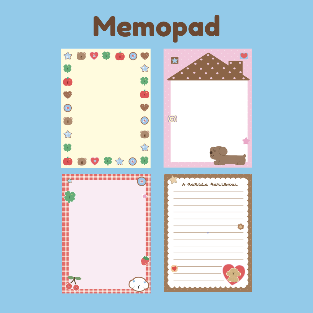 Bringhome Memopad 9*12 cm สมุดฉีก สำหรับจดโน๊ต (40 แผ่น)