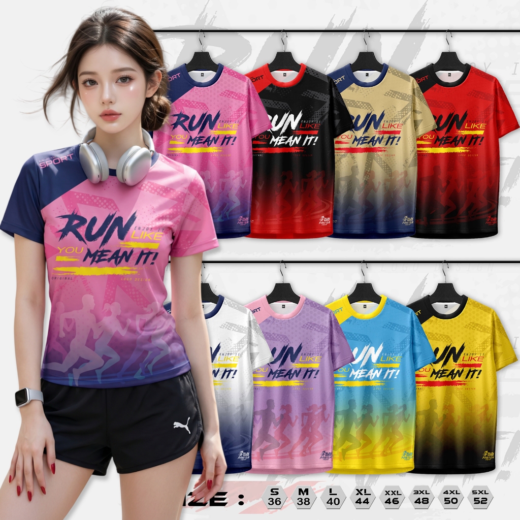 เสื้อคอกลมกีฬาเสื้อวิ่งใส่สะบาย-ใส่ออกกำลังกาย-ใส่วิ่งมีให้เลือก-8-สี