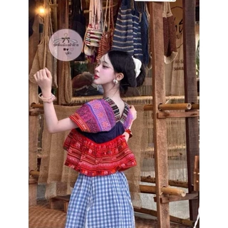 เสื้อเอวลอยผ้าฝ้ายดีไซด์งานคอวีสวมใส่สบาย เสื้อสวยใส่น่ารัก มีอกเล็ก-อกใหญ่