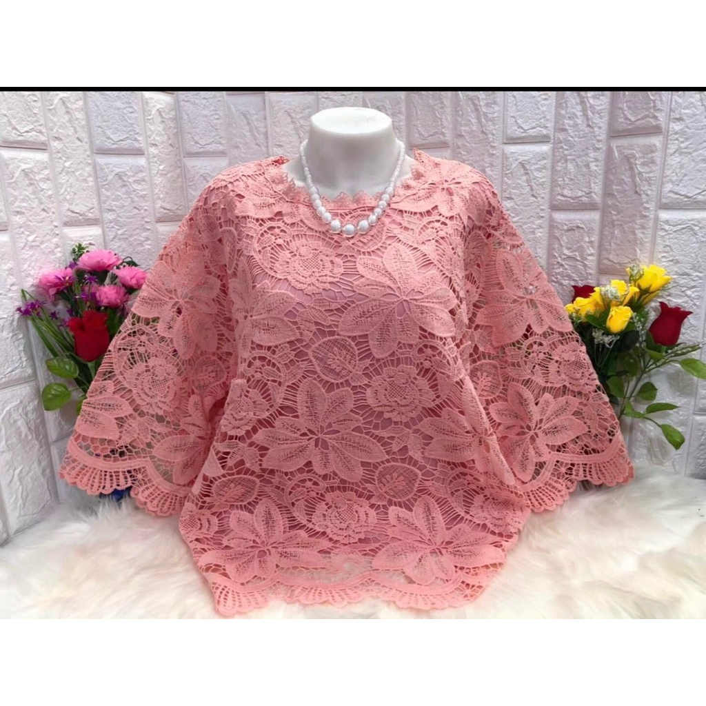 เสื้อลูกไม้ไซด์ใหญ่ อก 50-54นิ้วใส่ได้ เนื้อผ้านุ่มใส่สบายไม่คันมีซับใน