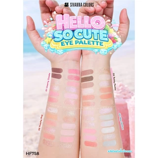 HF758 ซีเวนน่า คัลเลอร์ส ฮัลโหล โซ คิ้วท์ อาย พาเลท Sivanna Colors Hello So Cute Eye Palette