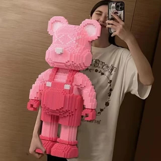 ตัวต่อเลโก้ขนาดใหญ่ อิฐ 10,000 ก้อน บล็อกตัวต่อ 3 มิติ 55 ซม. ตัวต่อของเล่น Sanrio 3D Violent Bear 55 ซม.