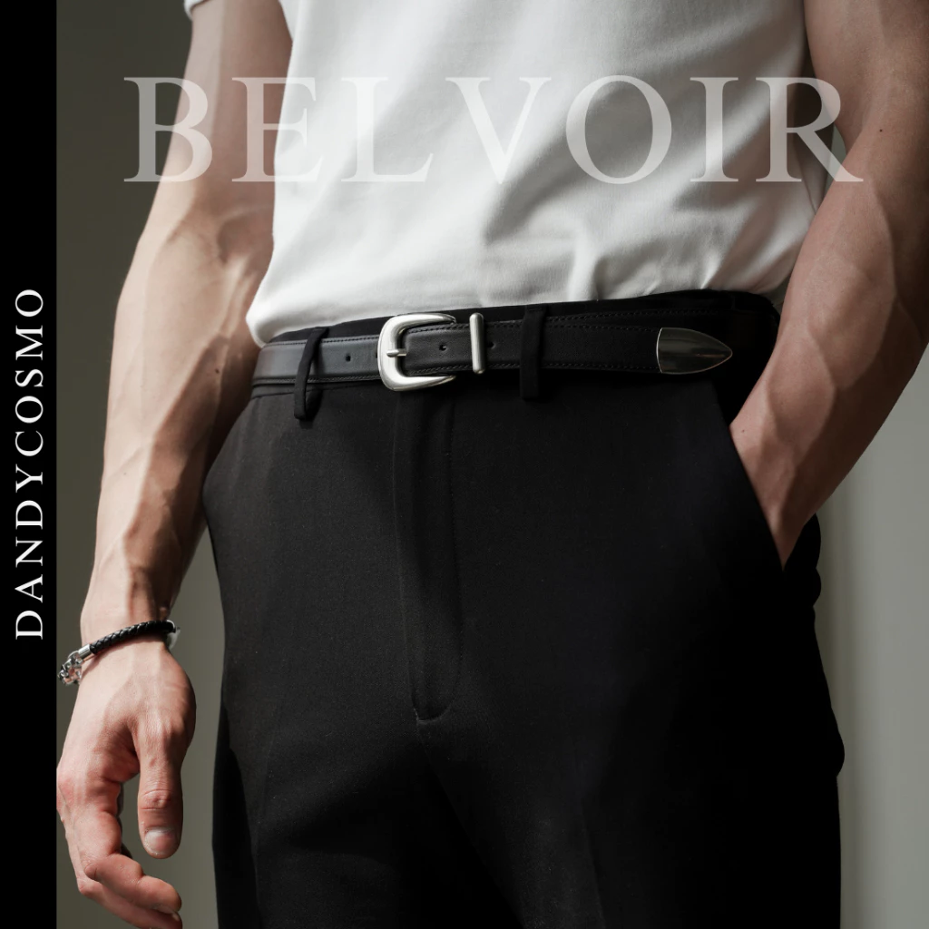 DANDY COSMO | เข็มขัดผู้ชาย หนังแท้ คุณภาพพรีเมียม PREMIUM MEN'S BELT รุ่น Belvoir 23 mm AUTHENTIC LEATHER(GENUINE)BELT
