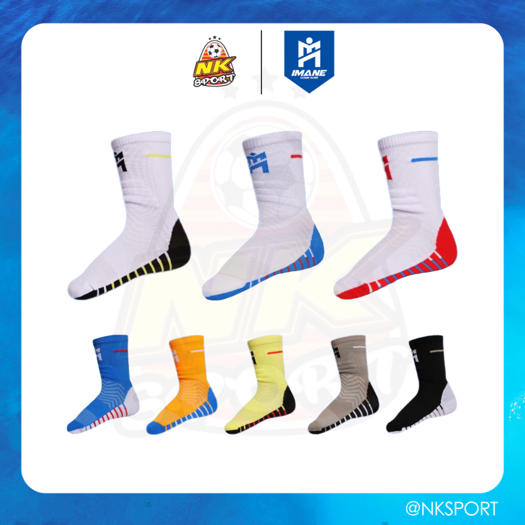 IMANE ถุงเท้าครึ่งแข้ง รหัส: IMC2006 TRAINING CREW SOCKS ผ้าNYLON POLYESTER