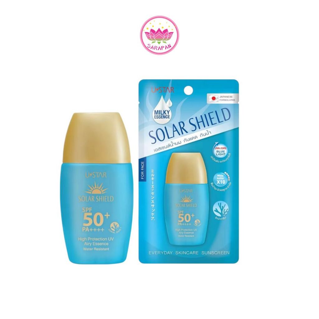 USTAR SOLAR SHIELD HIGH PROTECTION UV AIRY ESSENCE SPF50+ PA++++ Sunscreen เอสเซนส์กันแดด เนื้อน้ำนม