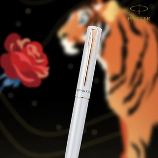 สลักชื่อฟรี Parker Tiger Sniffs Rose Gift Set Series Vector XL Rollerball Pen ปากกาปาร์คเกอร์ เซ็ทเสือกุหลาบ