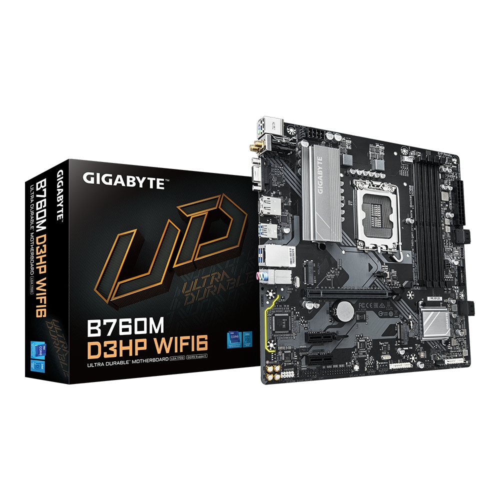 MAINBOARD (เมนบอร์ด) GIGABYTE B760M D3HP WIFI6 - INTEL SOCKET 1700 DDR5 MICRO-ATX
