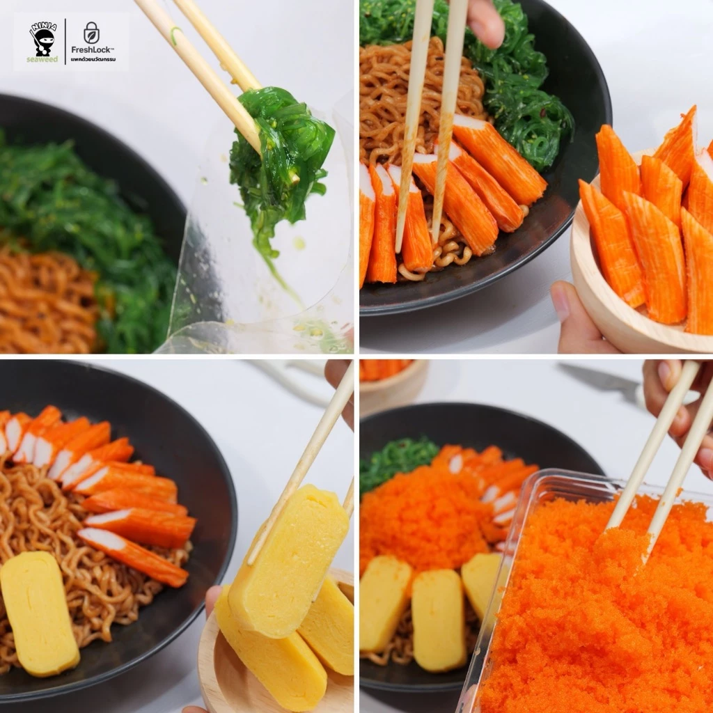 เซ็ทปาร์ตี้ 4 ชิ้น ยำสาหร่าย 500 กรัม ปูอัด ไข่หวาน ไข่กุ้ง 100 กรัม thumbnail 7