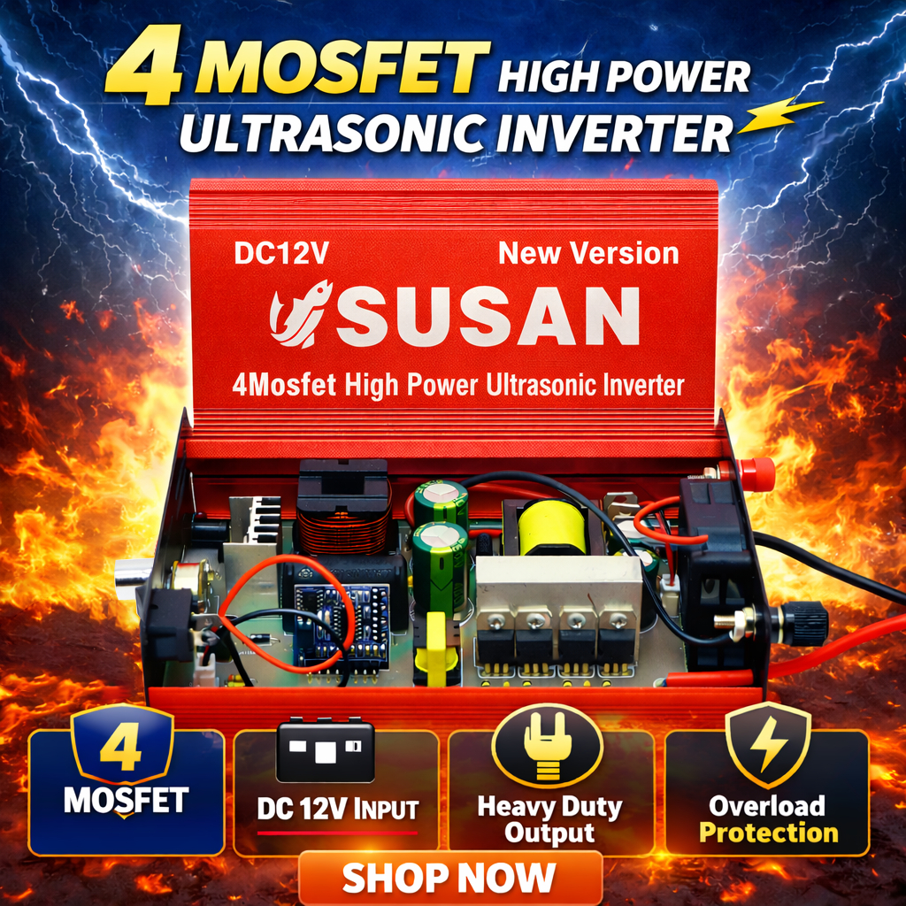 Susan 4Mosfet DC12V พร้อมส่งจากไทย🇹🇭‼️ หม้อช็อตปลา หม้อน๊อคปลาแท้ ลอบดักปลา เครื่องตกปลา เครื่องมือจับปลา กำลังสูง