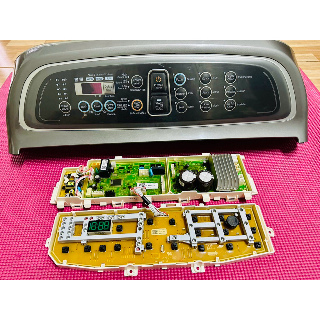 บอร์ดเครื่องซักผ้าซัมซุง+หน้ากาก ฝาบน DC92-01747Fบอร์ดแท้(บอร์ดมือสอง)