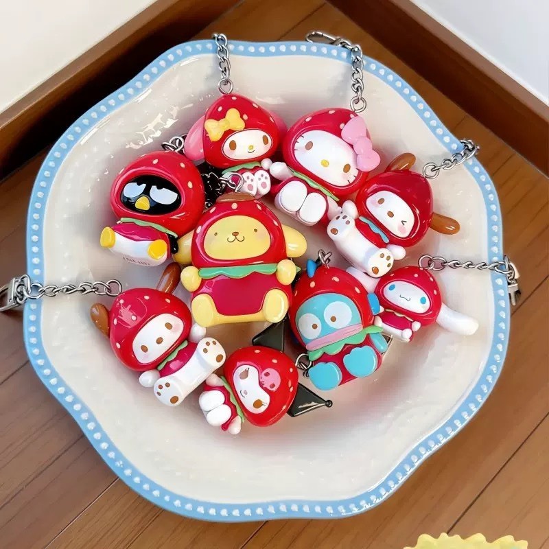 [พร้อมส่ง+แบบจุ่ม ] พวงกุญแจ TOP TOY Sanrio Strawberry Candy