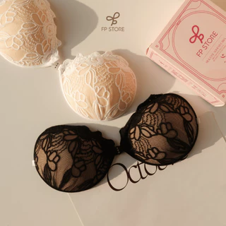 𝗙𝗣 𝗦𝘁𝗼𝗿𝗲 บราดูมลูกไม้ 3cm+แถมสายใส 2 เส้นฟรี ใส่เล่นน้ำได้ บราแบบเก็บทรง บราดูม บราอกชิดแบบมีฟองน้ำ บราเสริมกาว
