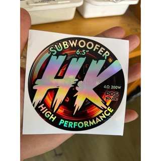 สติ๊กเกอร์ติดตูดลำโพง hk6.5,2ohm,4ohm,200watt Apple 1แผ่น