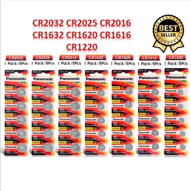 ถ่าน panasonic CR2032 CR2025 CR2016 CR1632 CR1620 CR1220 CR1616 3V