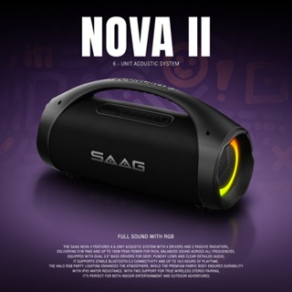 [ส่งฟรี] SAAG NOVA II ลำโพงบลูทูธ 51W เสียงกระหึ่ม ไฟRGB Lig…