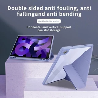 3+Yพับ เคส Samsung Galaxy Tab A9 S9 A9plus/S9 FE/S9 PLUS/S9 plus FE อะคริลิก Protective Case Samsung Tab เคสหลังใส