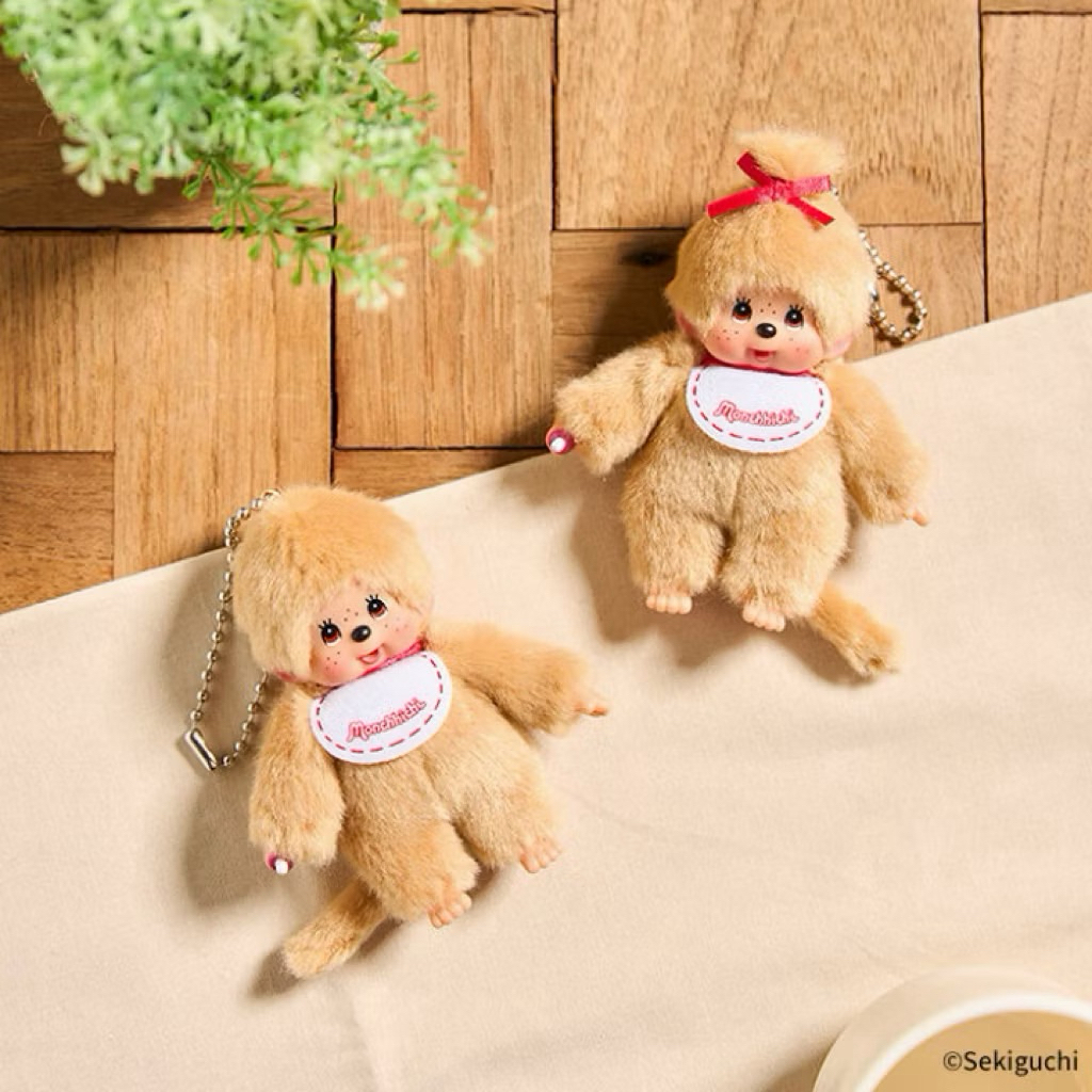 พร้อมส่งด่วน ของแท้ พวงม่อนชิชิจิ๋วสีทอง พวง Monchhichi Keychain Mini Beige พวงกุญแจม่อนชิชิจิ๋ว สีเบจ พวงม่อนชิทอง