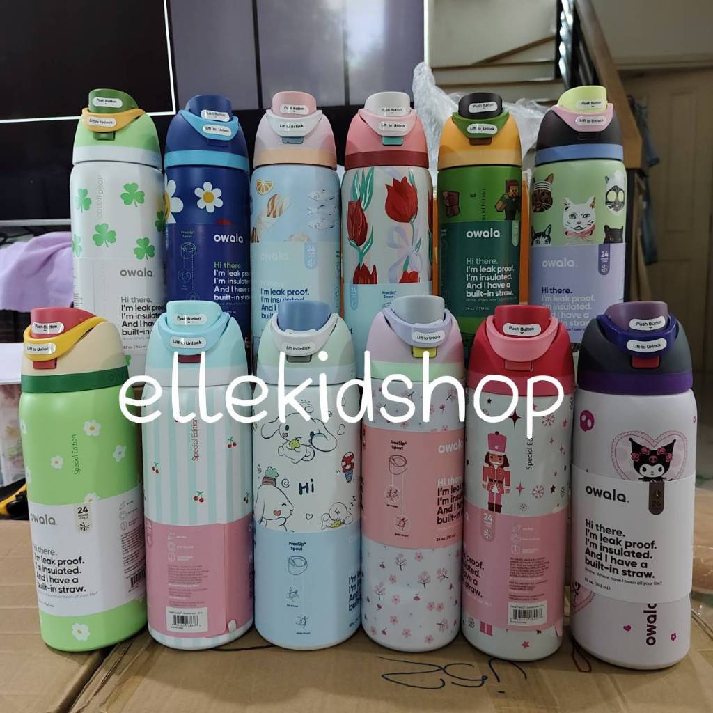 พร้อมส่ง ขวดน้ำเก็บอุณหภูมิ Owala FreeSip สแตนเลส304 24oz /32oz เก็บเย็นยาวนาน ดีไซน์ฝาปิดแน่น ไม่หกไม่ซึม