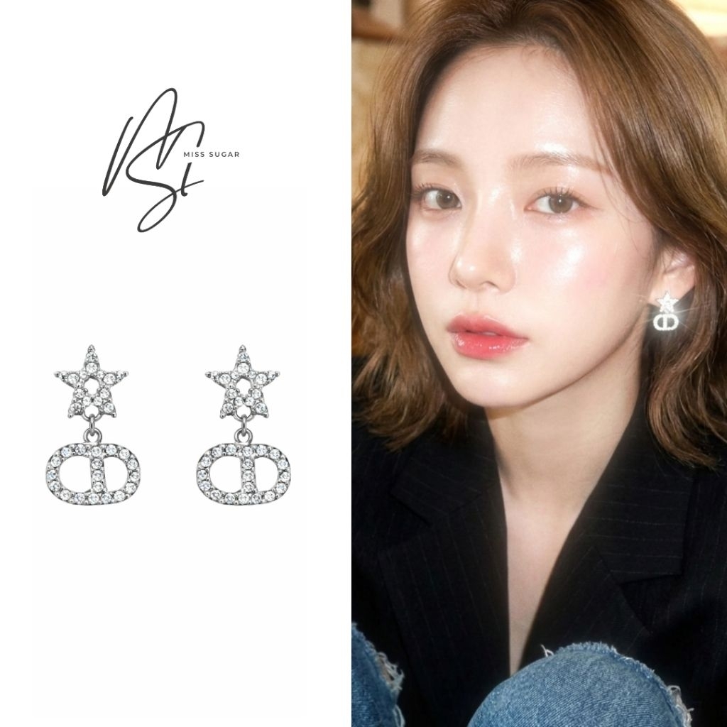 Miss Sugar ♡ Celestial Crown Star Earrings – ต่างหูดาวมงกุฎคริสตัล