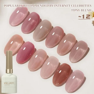 NUDE PINK UV GEL POLISH สีเจลทาเล็บ สีนู้ดชมพู โทนสีสุขภาพ สีสุขภาพดี ยี่ห้อ XEIJAYI 15ml. ต้องอบ