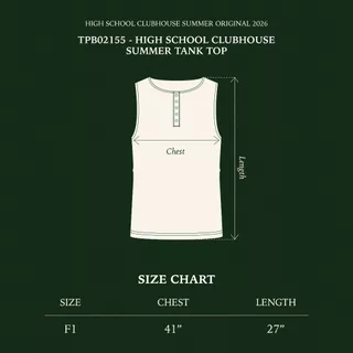 Highschool Summer Collection : Clubhouse Summer tank top เสื้อกล้ามซัมเมอร์ แบบถัก คอกลม - TPB02155