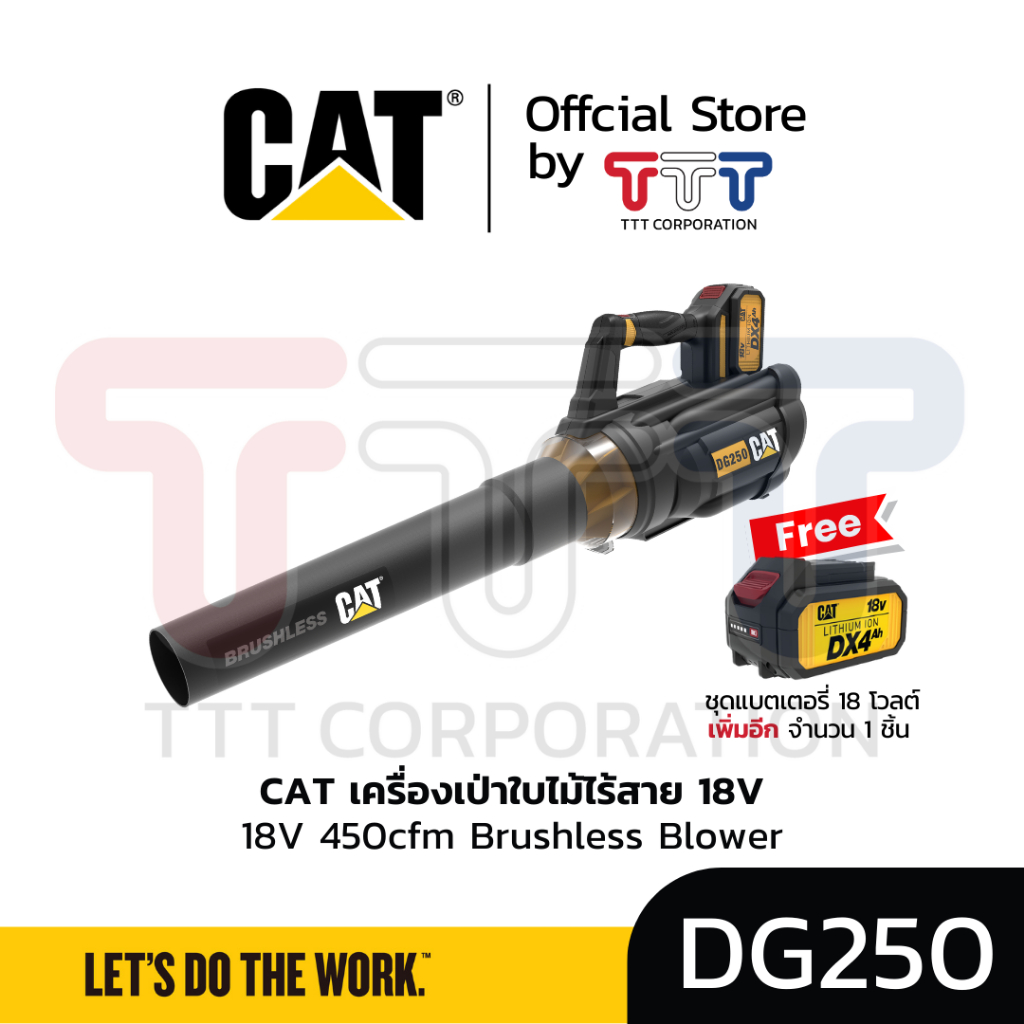 CAT เครื่องเป่าใบไม้ไร้สาย 18V (DG250)