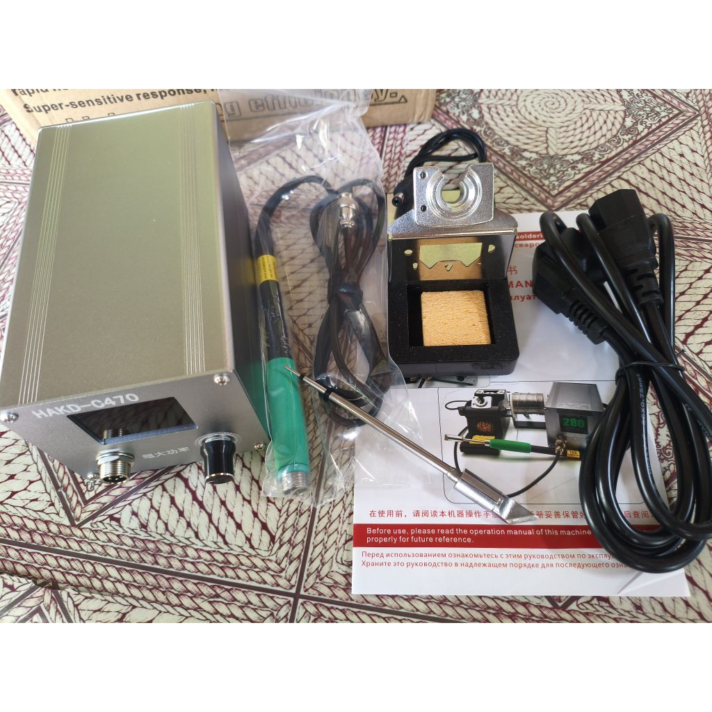 หัวแร้งC470หัวใหญ่500wร้อนไวมีโหมดสลีปตั่งค่าได้