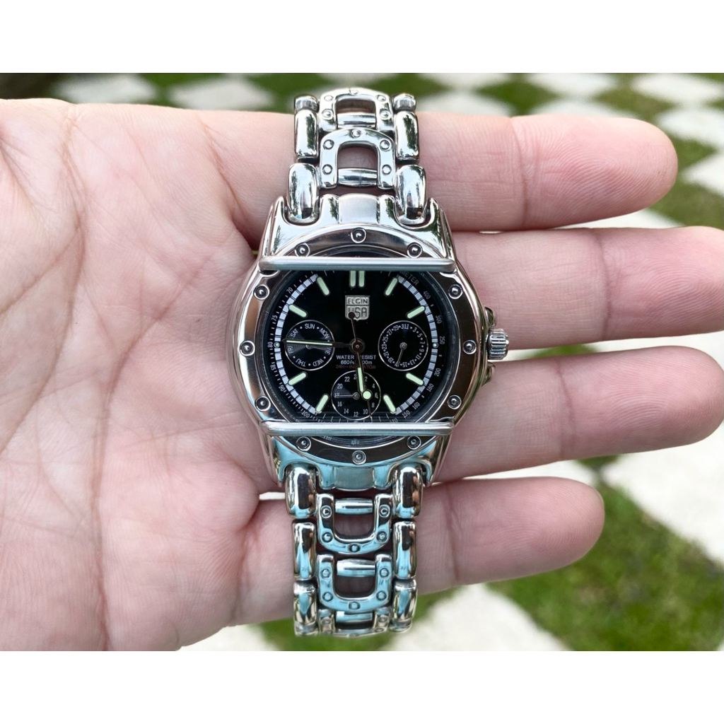 นาฬิกาElgin USA Triple Calendar Front Protector แท้ศูนย์