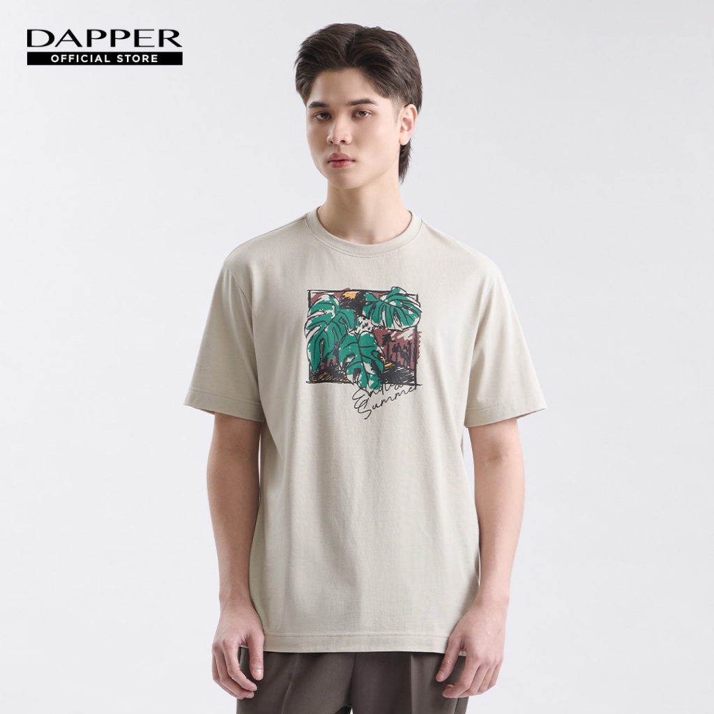 DAPPER เสื้อยืด Endless Summer Print T-Shirt สีเบจ (KRB/BE/831RS)