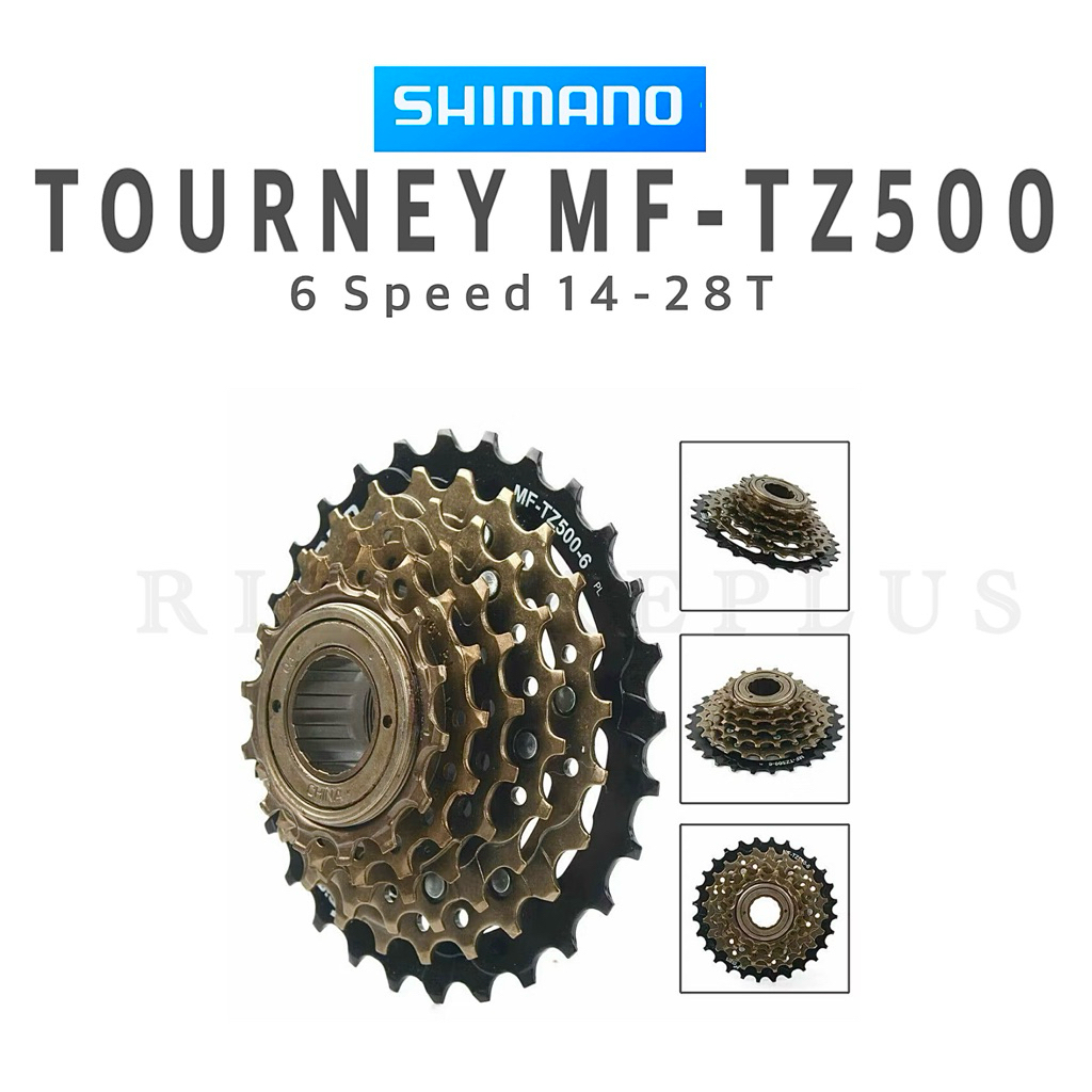 เฟืองเกลียวจักรยาน SHIMANO รุ่น TOURNEY MF-TZ500  6 Speed ขนาด14-28T พร้อมกล่อง สินค้าบริษัท