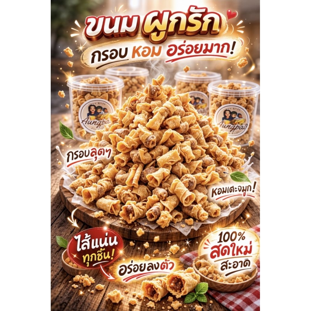 ขนมผูกรัก แบบเขย่า 1 แถม 1 ขนมเขย่า 200 กรัม