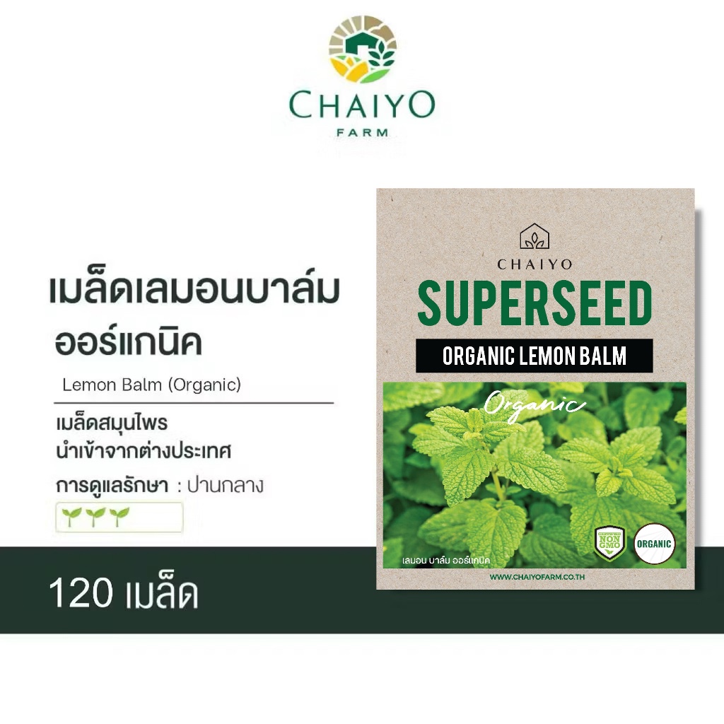 เมล็ด LEMON BALM (Organic) เลมอนบาล์ม ออร์แกนิค