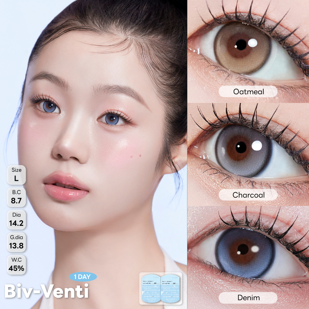 [รายวันแบ่งขาย] MYFiPN Biv 1 Day [Fixing Lens] #เลนส์ไม่หมุน G.dia13.8 (Size L) คอนแทคเลนส์รายวัน