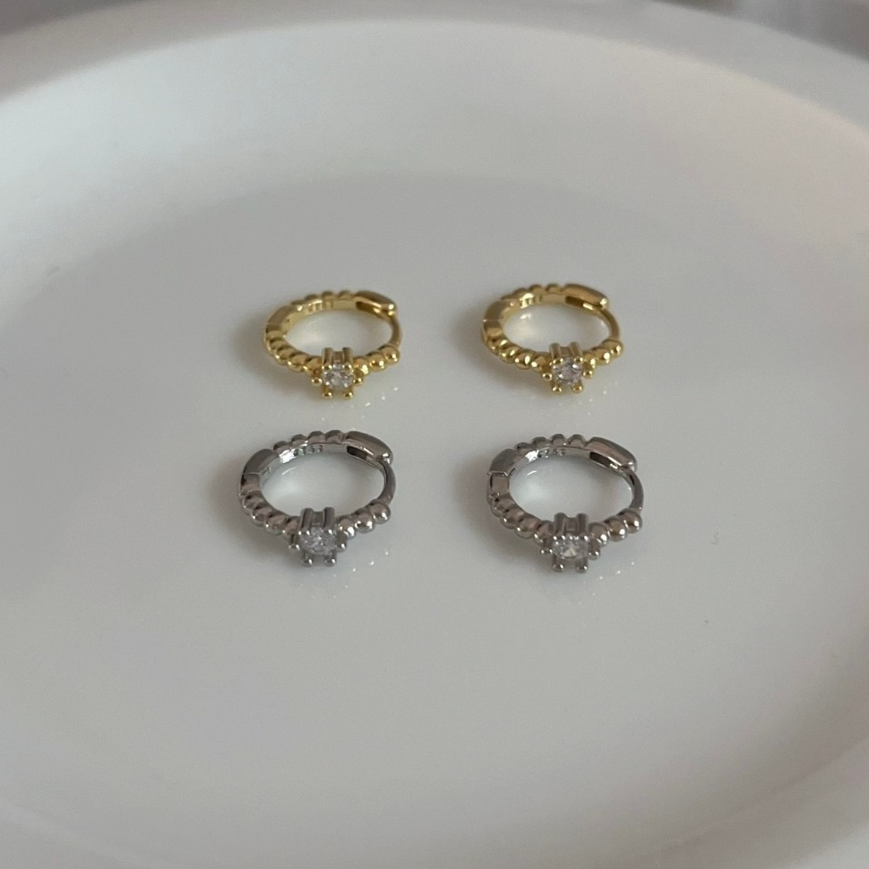 293-littlegirl gifts- Silver pearl earrings s925 ต่างหูห่วง