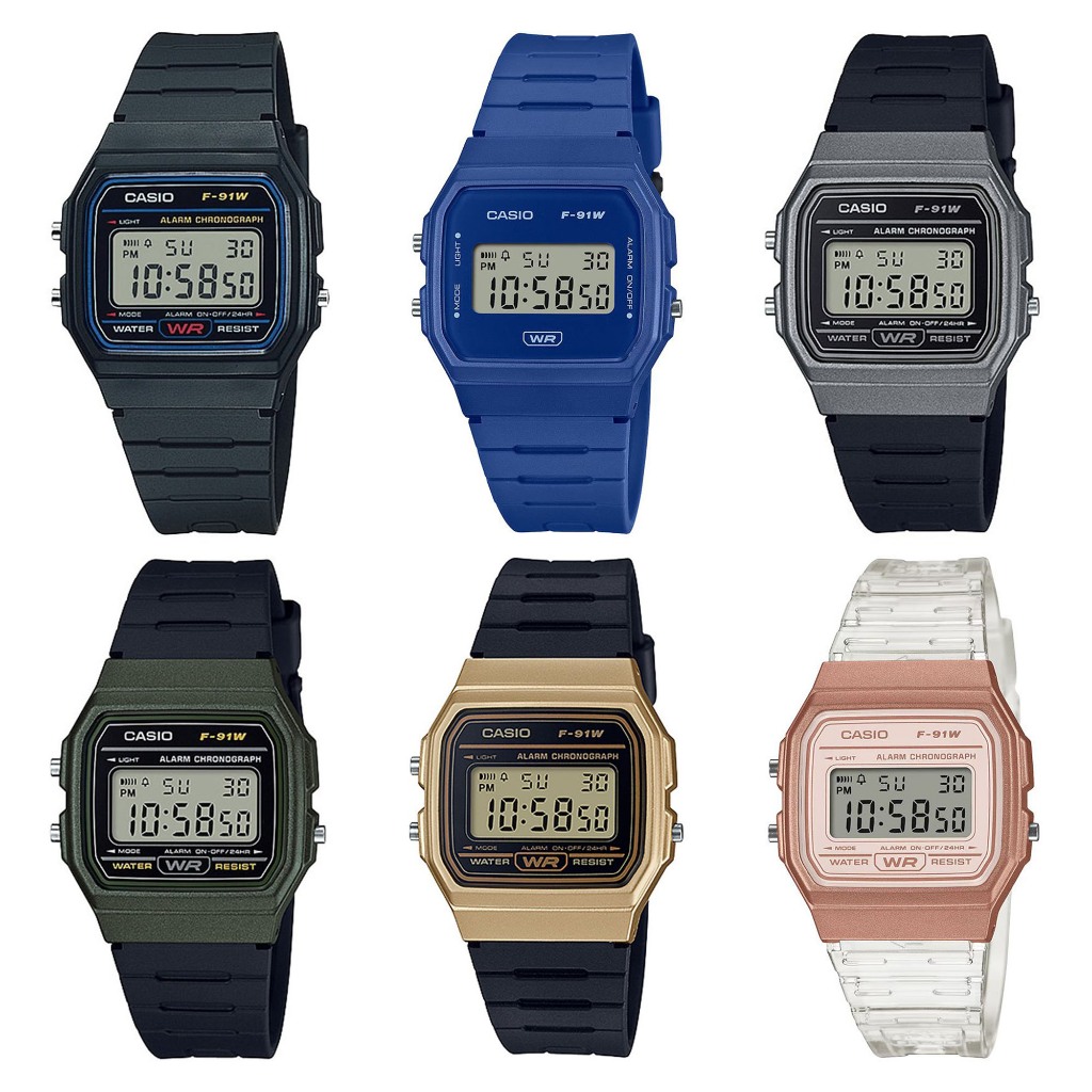 Casio Standard  F-91W,F-91WG F-91WS-2,F-91WS-4,F-91WS-7,F-91WS-8,F-91W-1,F-91W-3,F-91WG-9,F-91WM-1B