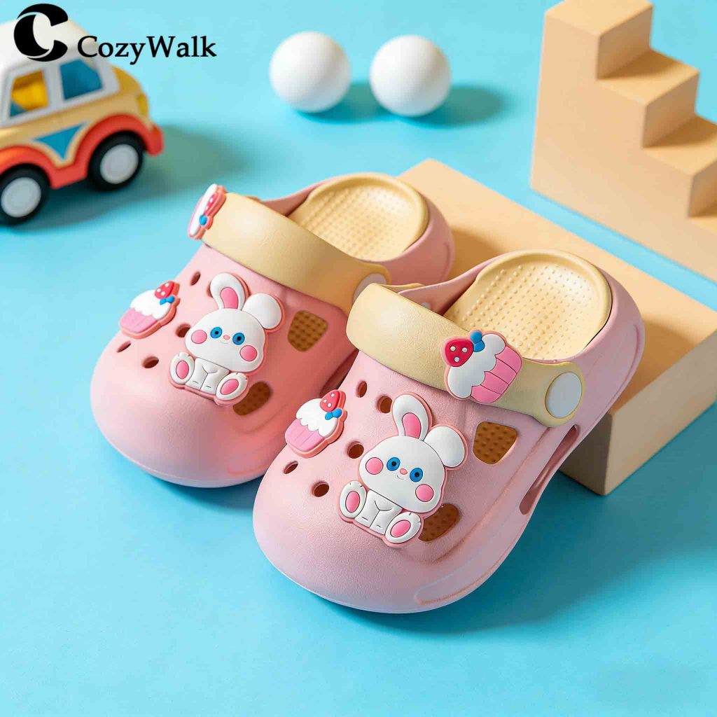 CozyWalk รองเท้ารัดส้นเด็ก หัวโต ลายการ์ตูนน่ารัก ใส่สบาย ไม่กัดเท้า พื้นกันลื่น พร้อมส่งในไทย 🐰