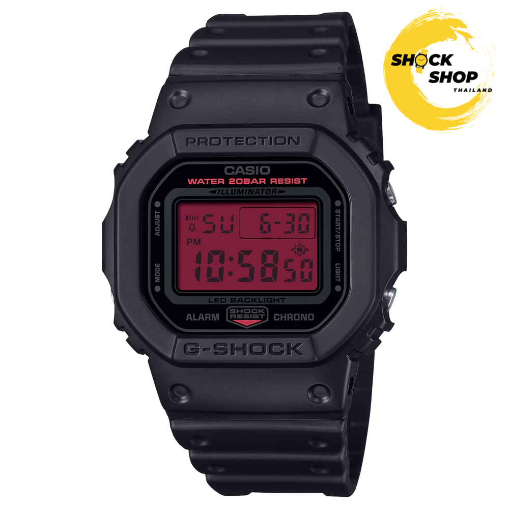 CASIO G-SHOCK นาฬิกาผู้ชาย รุ่น DW-5600BBR-1 ซีรีส์ 5600 จีช็อค