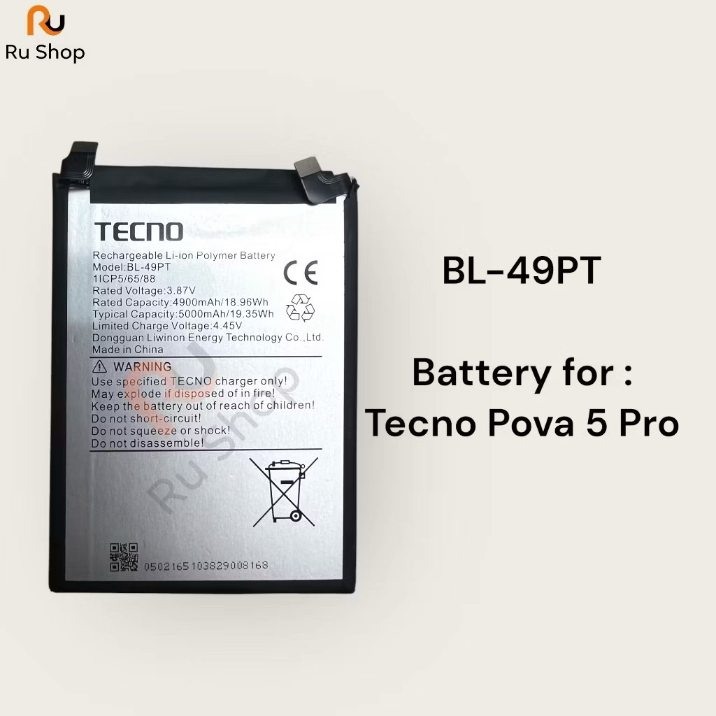 แบตเตอรี่ Tecno Pova 5 Pro BL-49PT 5000mAh ส่งจากไทย