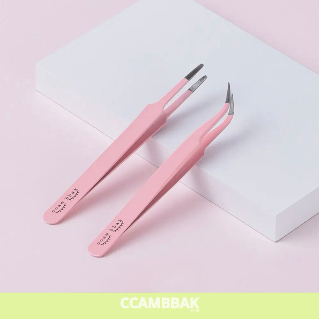 ˘พร้อมส่ง˘ CCAM BBAK - Pink Tweezer ที่คีบขนตา จับช่อขนตา