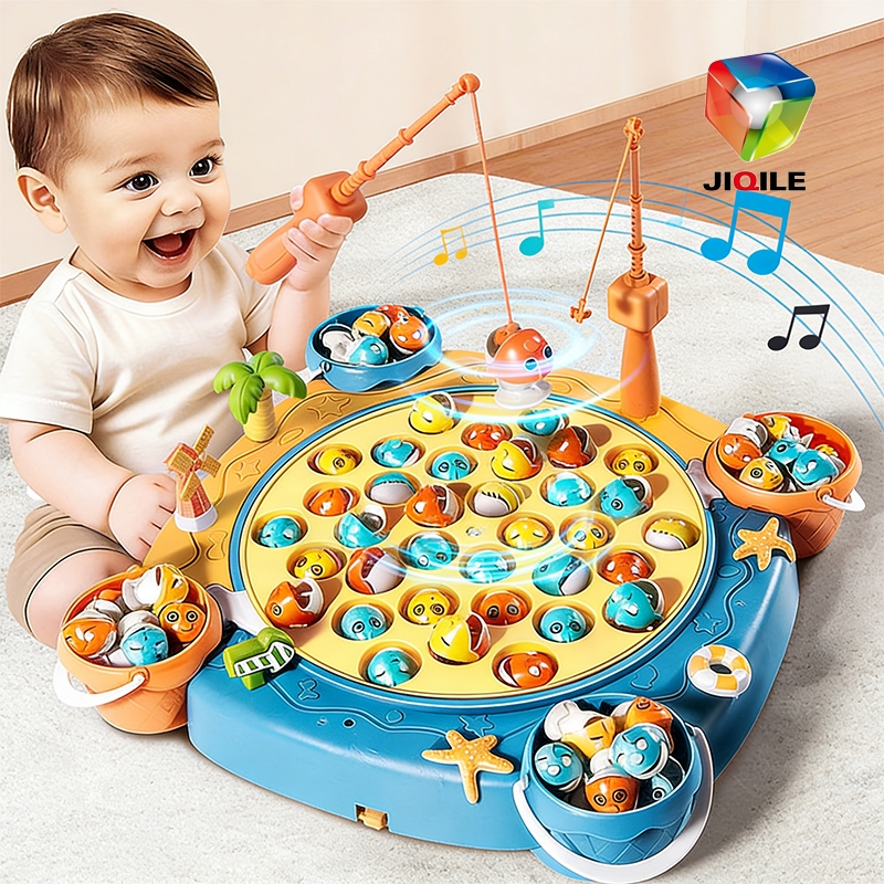 เกมตกปลา ของเล่นตกปลา ตกปลาไฟฟ้า ชุดตกปลาของเล่นเด็ก แม่เหล็ก มีเสียง Fishing Game