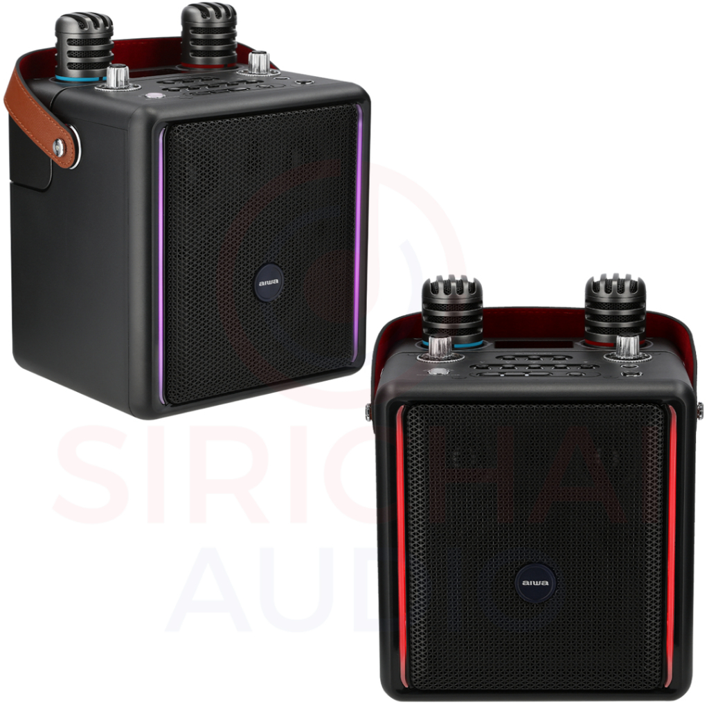 ลำโพงบลูทูธ AIWA รุ่น AW-B400K ลำโพงพกพาคาราโอเกะ