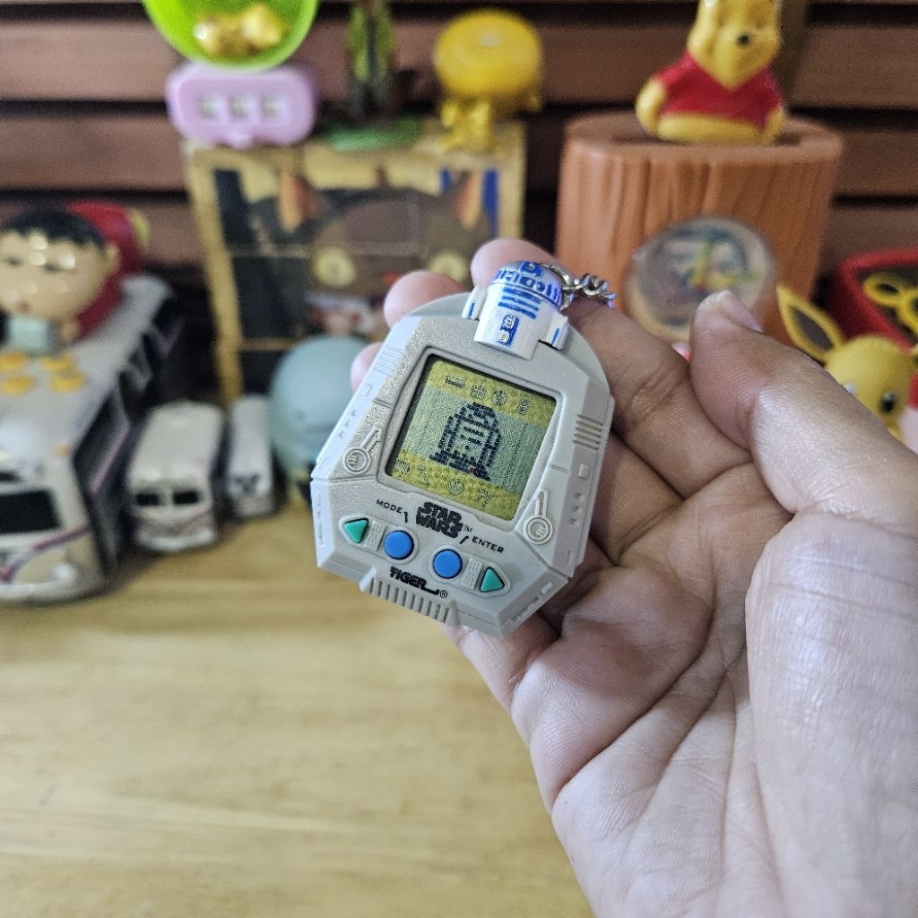 Star Wars R2 D2 GIGA Virtual Electronic Pet Vintage 1997 Tiger keyring Tamagotchi ของแท้​จาก​ญี่ปุ่น