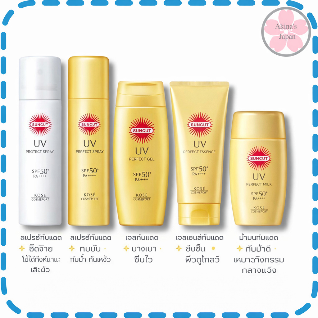 KOSE SUNCUT UV PROTECT กันแดด ซันคัท ป้องกันแสงแดด SPF50+PA++++