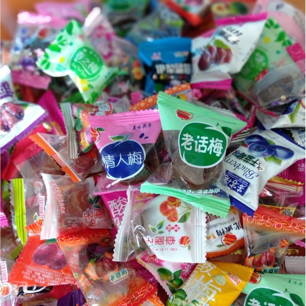 บ๊วยรวมรส เปรี้ยว หวาน อร่อย ผลิตใหม่ 1 ห่อบรรจุ ขนาด 350 กรัม