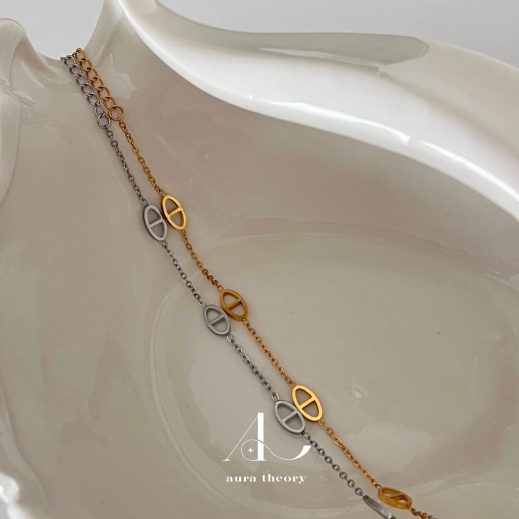 สร้อยข้อมือสแตนเลส aura theory luxury bracelet